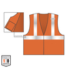 Glowear By Ergodyne XL Orange Economy Breakaway Mesh Vest Class 2 - Single Vest 8215BA-S